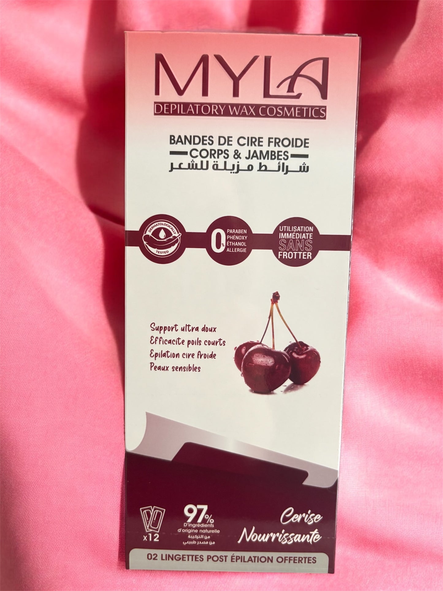 Myla- Bande de cire froide cerise 🍒