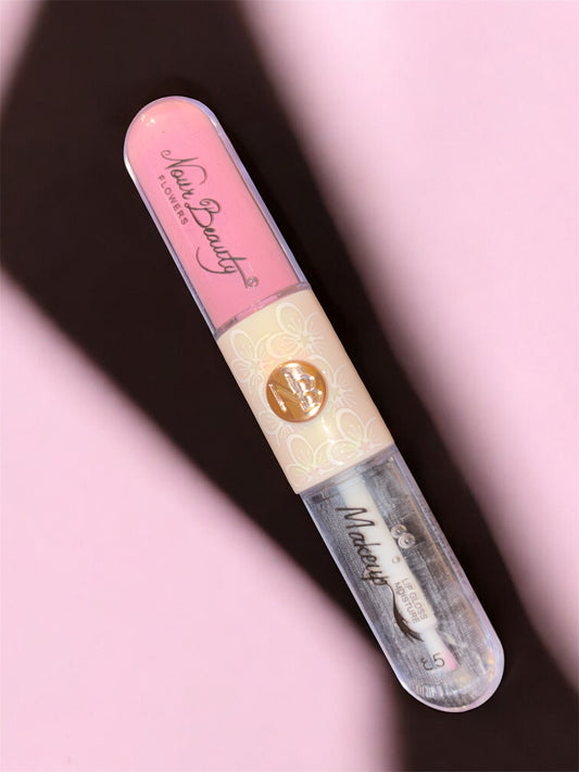 Nour Beauty-Gloss & Rouge à Lèvres 2-en-1 – (Teinte Rose) 💗