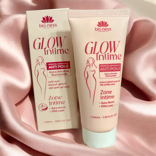 GLOW Intime – Crème Éclaircissante Anti Poils 🌸