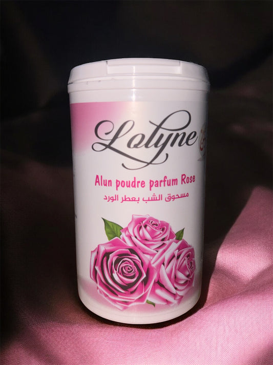 Lolyne – Talc poudre Alun parfum Rose