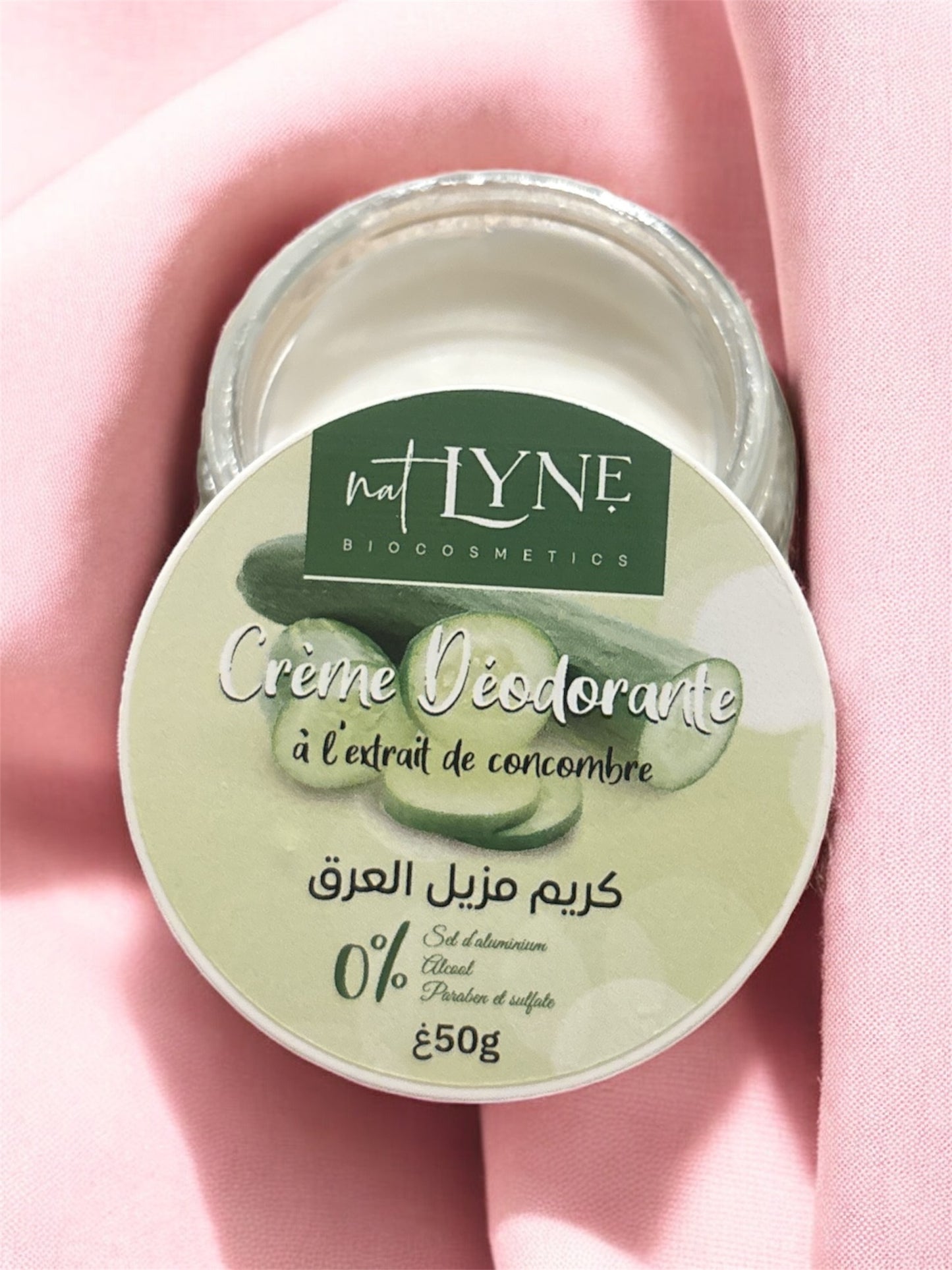 NatLyne-Crème Déodorante au Concombre 🥒