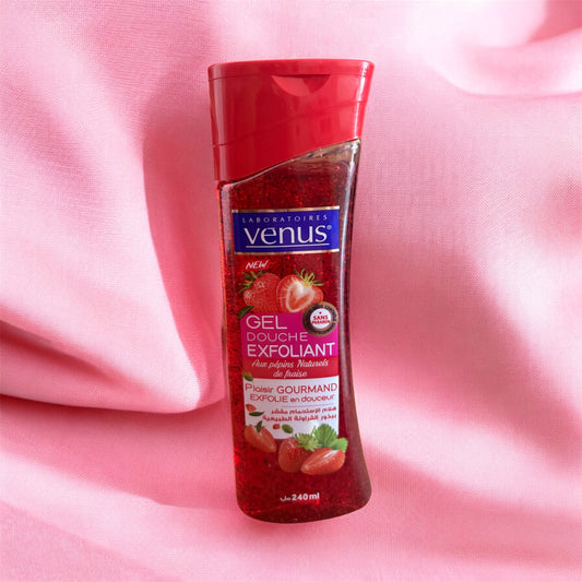 Vénus Gel douche fraise exfoliant
