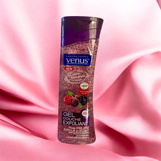 Vénus gel douche exfoliant plaisirs fruité