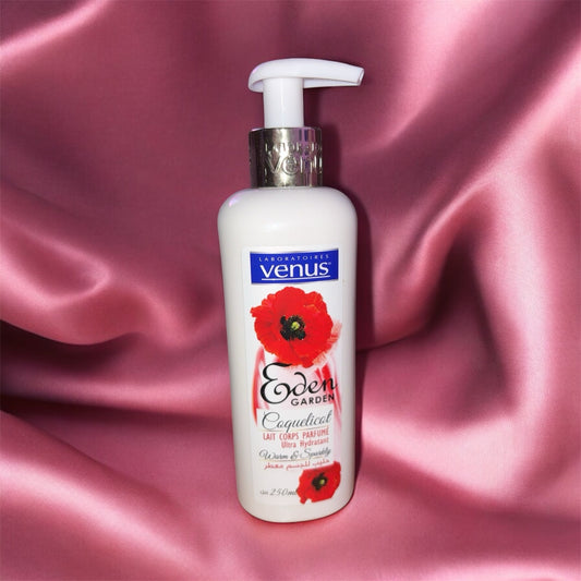Lait Corps Parfumé – Vénus Eden Garden coquelicots 🌺