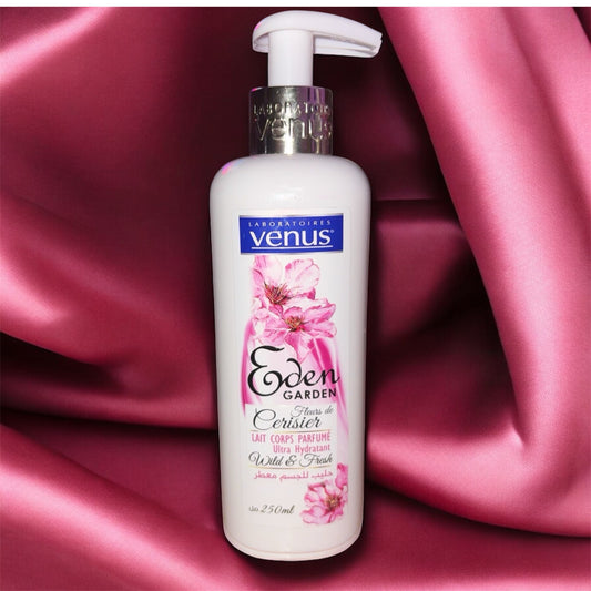 Lait Corps Parfumé – Vénus Eden Garden Fleur de Cerisier 🌸